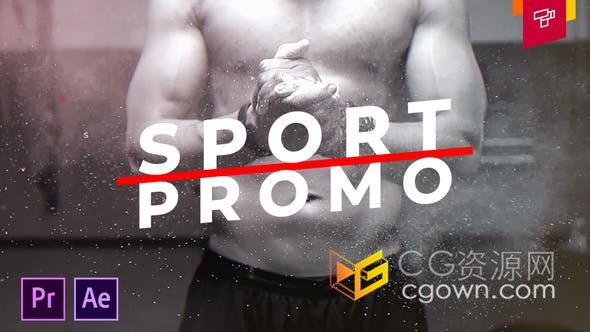 体育赛事社交网络帖子动作能量快节奏励志开场视频-AE模板/PR预设