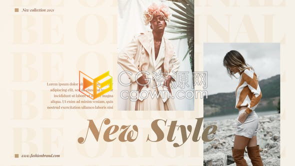 时尚精品店在线商店时装秀演示当季服饰促销极简优雅视频AE模板