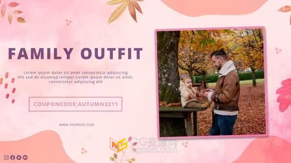 AE模板-优雅梦幻秋季甜美浪漫视觉效果社交广告宣传视频相册