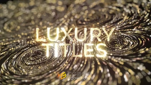 AE模板-现代闪耀奢华珠宝光泽流动波浪抽象背景高级标题片头