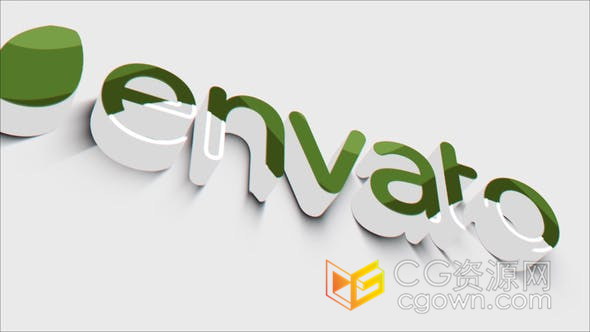 干净整洁现代3d企业标志公司LOGO片头动画-AE模板