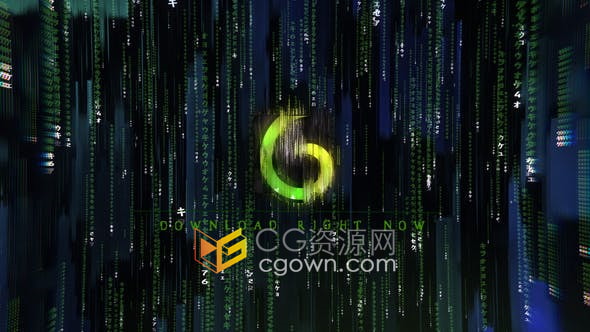科幻矩阵数字人工智能科技软件高新技术产业开发宣传视频片头-AE模板
