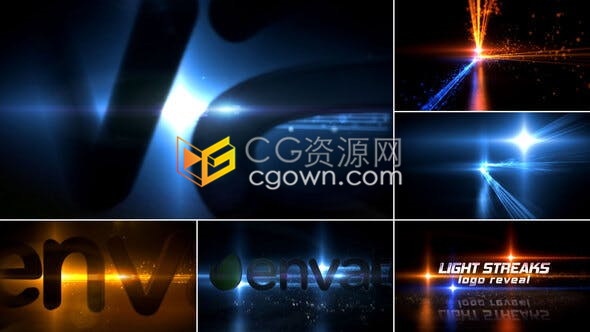 绚丽粒子光线条纹动画演绎3D大气标志LOGO片头-AE模板