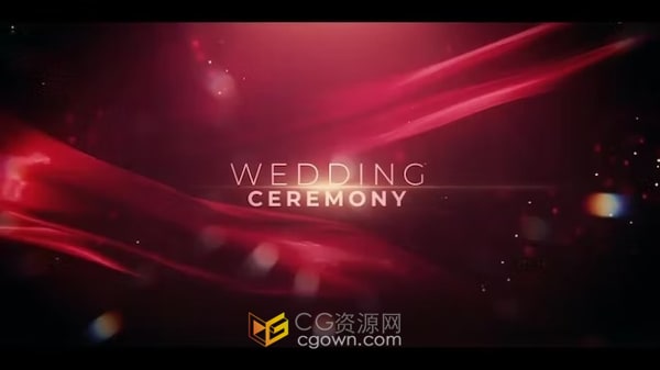 婚礼晚会或公司年会活动开场喜庆片头带音乐素材-AE模板