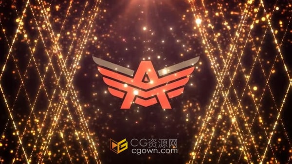 闪闪发光线条粒子背景晚会活动开场视频片头带音乐-AE模板