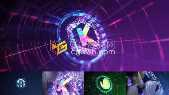 电子竞技数码高科技表演科幻电影游戏预告片技术标志转场过渡动画-AE模板