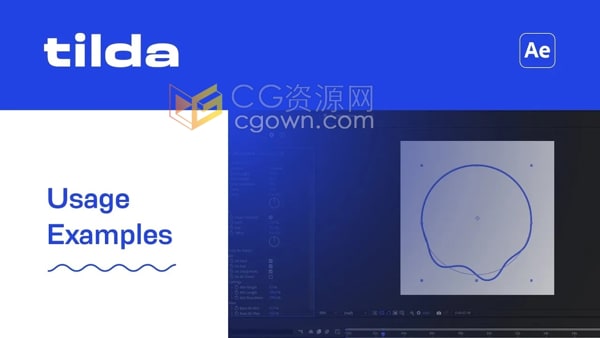 Tilda v1.0 AE脚本状路径变成波浪动画工具