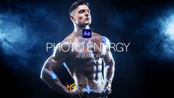 AE与PR模板-照片物体图像表面能量电流特效动画Photo Energy Animator