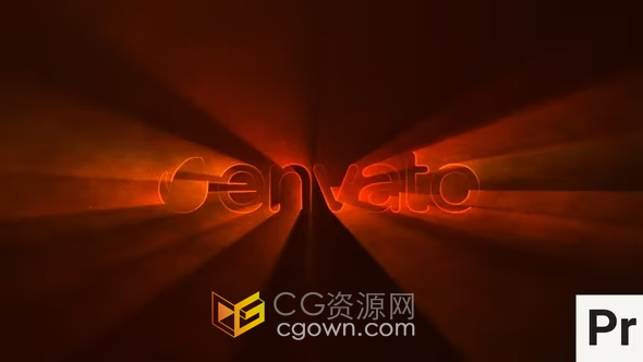 PR模板-常用大气影视公司光学粒子标志片头彩色聚光灯光线动画