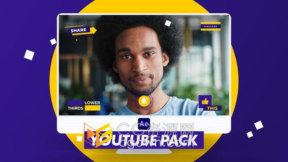 多变社交媒体元素背景丰富多彩的动画排版场景线条过渡文本图形包装-AE模板