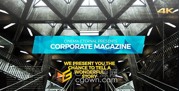 电影公司杂志介绍业务架构团队展示室内装饰汽车食品体育视频宣传片-AE模板
