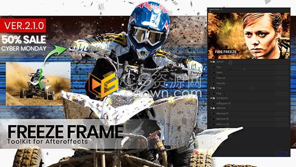 AE脚本-人物单帧定格特效演员信息效果风格包装适合各种场景