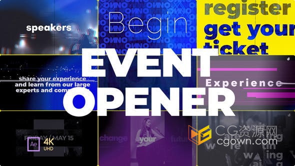 AE模板-动态过渡数字企业IT公司会展商业活动宣传片演唱会预告片