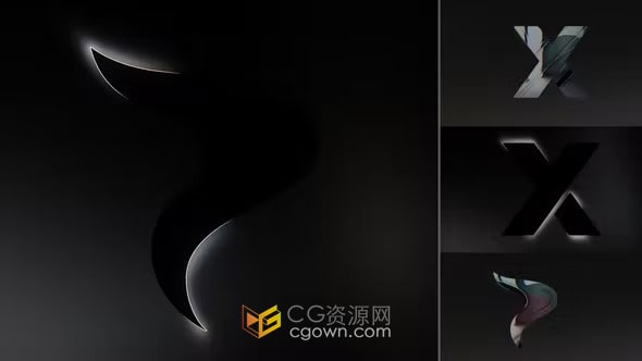AE模板-大气优雅光线轮廓描边LOGO动画电影标志片头