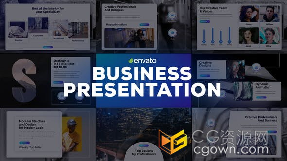 实用商务风格现代国际商业演示公司介绍宣传片-AE模板