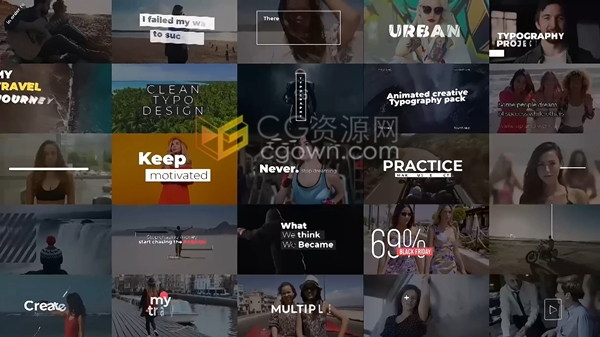 超高清4K分辨率30组现代简洁经典的标题字幕-AE模板免费下载