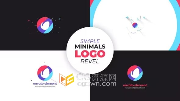 AE片头视频模板五种效果图形LOGO动画制作