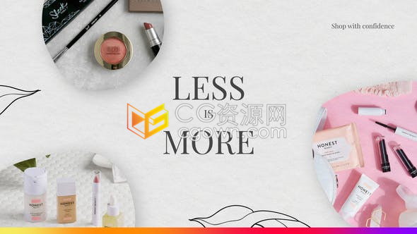 自然优雅风格化妆品美容服装医疗保健行业宣传在线形象展示视频-AE模板