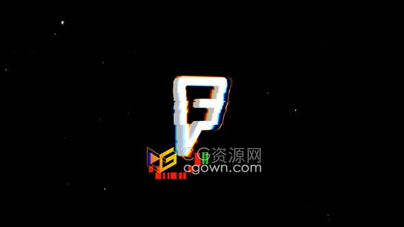 效果很赞简单数字故障RGB色彩分离AE模板片头动画
