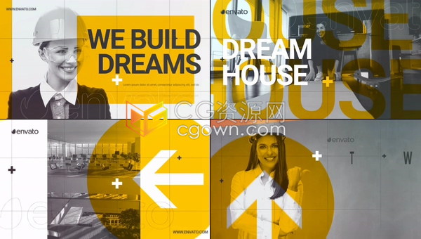 专业的现代建筑公司房地产开发代理商宣传片建筑物质量技术流程展示-AE模板