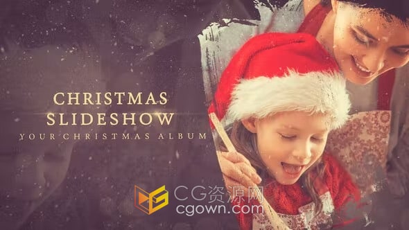 闪闪发光粒子笔刷遮罩展示照片动画视频相册-AE模板