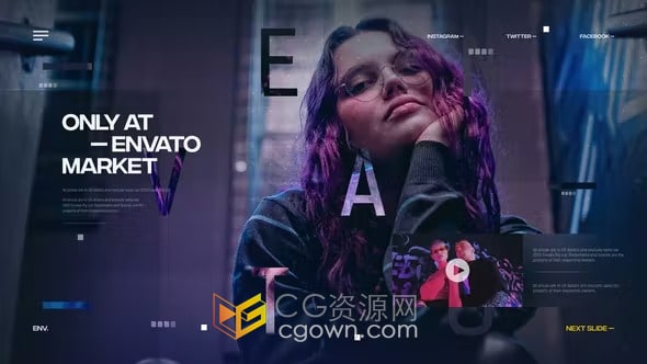 现代数字幻灯片高科技企业演示科幻IT技术开场宣传视频-AE模板