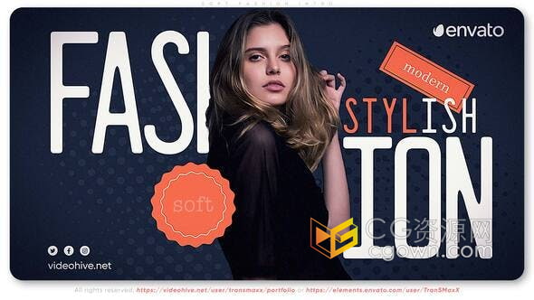 杂志封面展示时尚宣传介绍现代市场活动开场秀AE模板