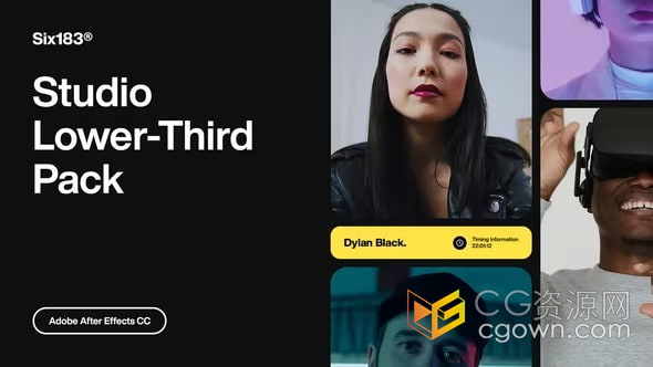 AE模板-抖音直播社交媒体短视频界面下沿字幕条标题信息栏