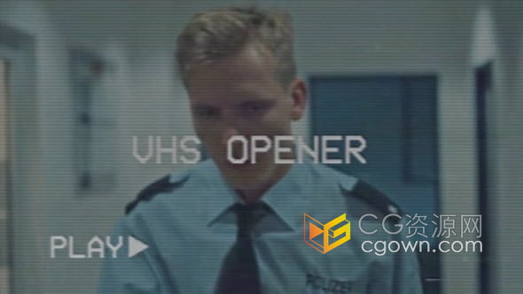 嘻哈说唱复古风格VHS故障AE模板开场白