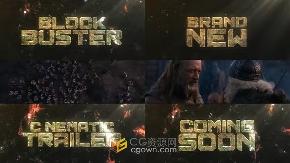 AE模板-适合制作军事片头历史电影大片预告片动作冒险宣传片