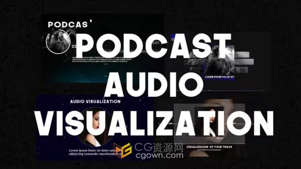 AE模板-音频可视化工具制作直播脱口秀节目有声读物开场白