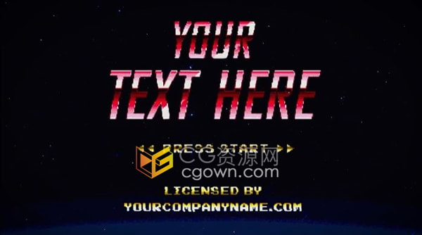 AE模板复古街头游戏机效果动画社交媒体点赞分享订阅介绍