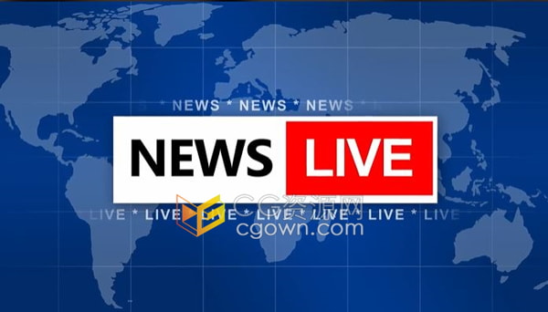 AE模板-4K新闻报道突发新闻频道包装