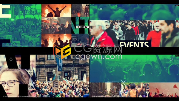 新闻事件直播时事报道纪录片宣传介绍开场白-AE模板下载