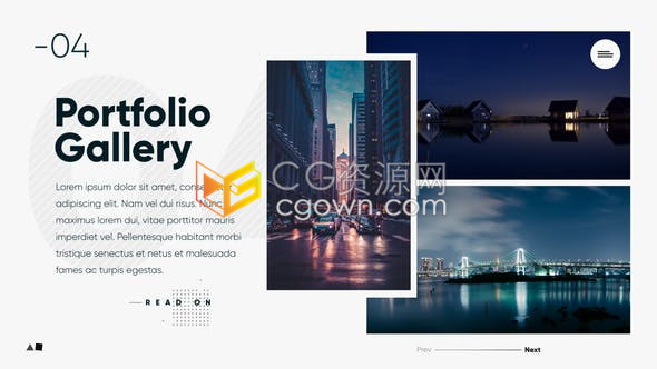 简约玻璃质感弹性文本动画计算机科技互联网公司业务演示幻灯片-AE模板