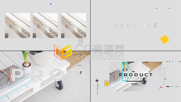 极简个性化视觉家具产品宣传片商店促销视频展示-AE模板