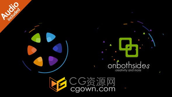 Logo Shape抽象形状设计MG动画演绎标志效果视频片头-AE模板