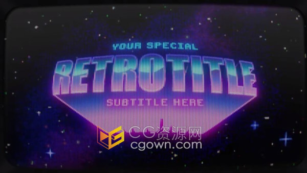 AE模板复古风格标题和LOGO标志片头