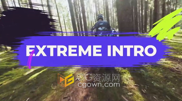 AE模板-极限运动赛车山地自行车BMX赛事开幕式介绍宣传视频