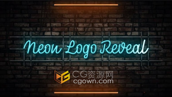 AE模板-不同背景的霓虹灯标志展示含垂直版带音效