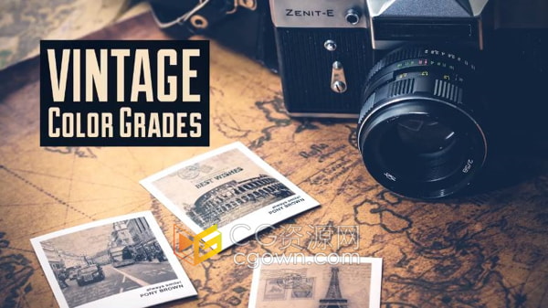 高达8K分辨率30个复古LUT视频校色AE调色预设