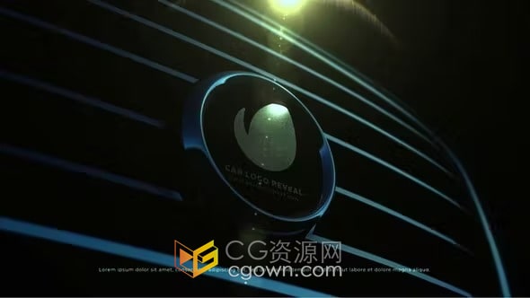 汽车前脸LOGO标识展示动画视频效果-AE模板下载