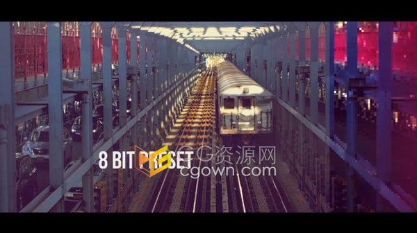 AE预设-一键制作图像视频超酷的像素化8-bit复古游戏效果