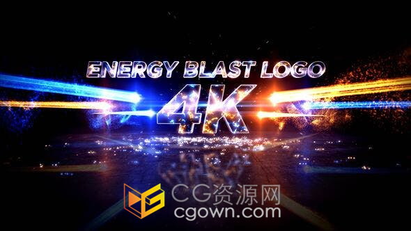 4K分辨率闪耀光效粒子特效光面LOGO视频片头效果制作-AE模板