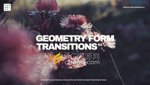 AE转场模板-炫酷的几何形式转场过渡效果免费下载