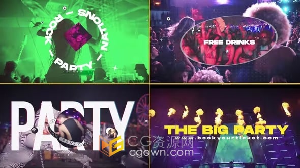 音乐DJ俱乐部会所时尚舞蹈开幕式开场视频片头-AE模板