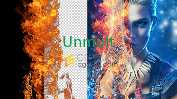 Unmult插件一键去除黑色背景视频素材变成Alpha透明通道AE/PR版本下载