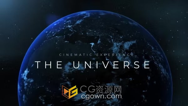 行星地球太空主题场景动画宣传开场视频效果-AE模板