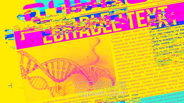 Cyberpunk Transitions 10种赛博朋克数字破坏游戏故障过渡视频转场动画-AE模板