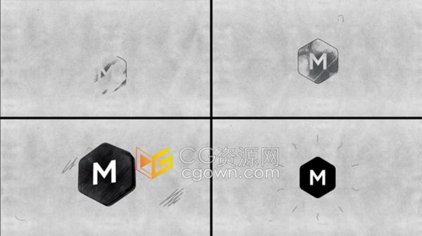 AE模板-简单的草图/划痕标志动画适用素描卡通教学解说视频